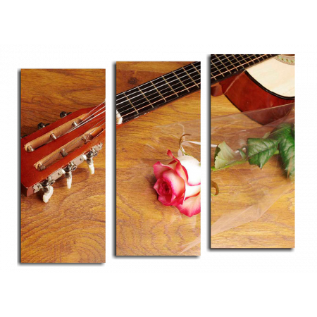 Модульная картина Гитара и роза